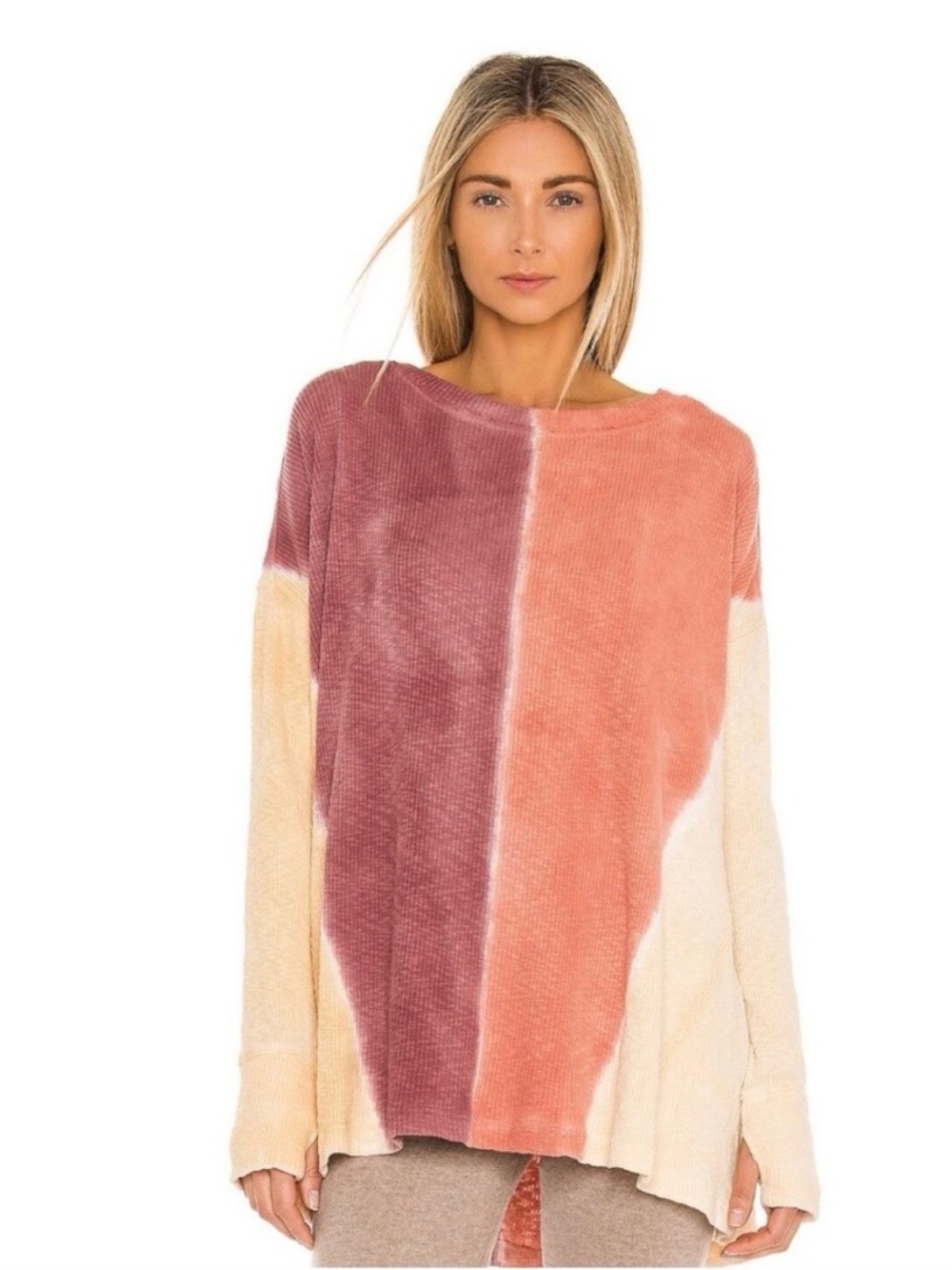 Free People We The Free “Logan” Ribbed Tunic Top